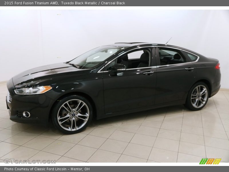 Tuxedo Black Metallic / Charcoal Black 2015 Ford Fusion Titanium AWD