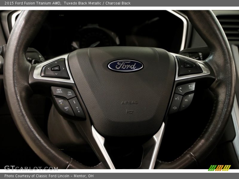 Tuxedo Black Metallic / Charcoal Black 2015 Ford Fusion Titanium AWD