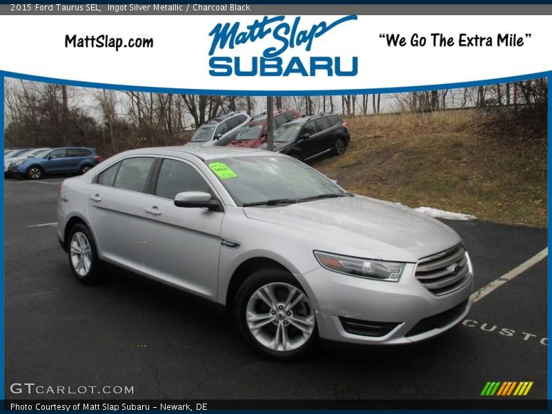 Ingot Silver Metallic / Charcoal Black 2015 Ford Taurus SEL