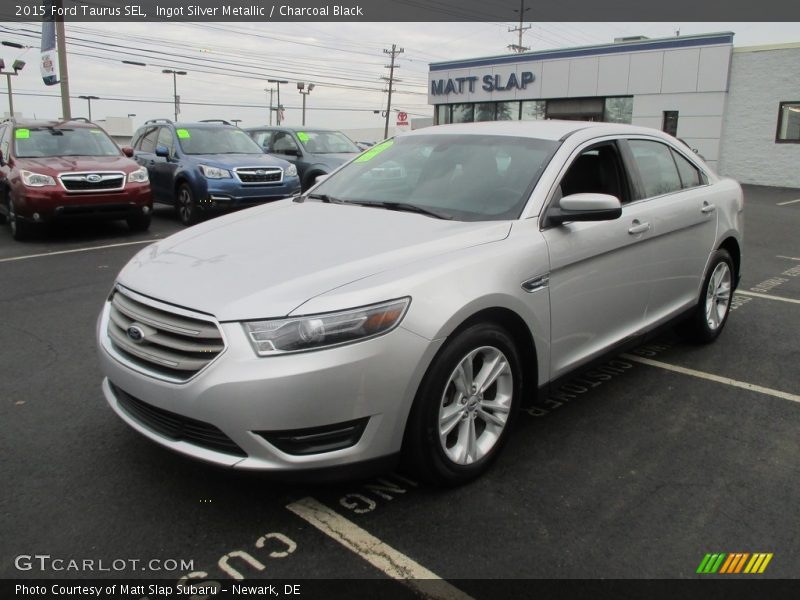 Ingot Silver Metallic / Charcoal Black 2015 Ford Taurus SEL