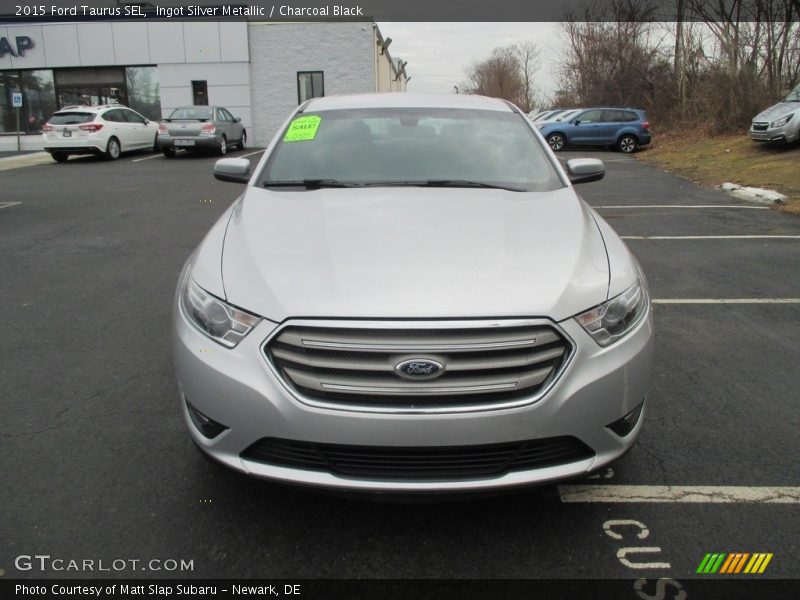 Ingot Silver Metallic / Charcoal Black 2015 Ford Taurus SEL