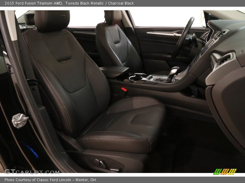 Tuxedo Black Metallic / Charcoal Black 2015 Ford Fusion Titanium AWD