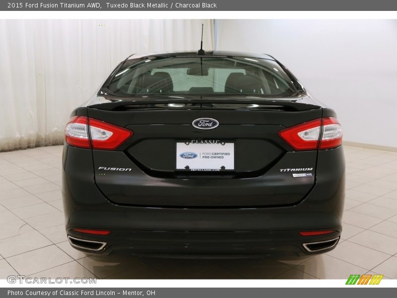 Tuxedo Black Metallic / Charcoal Black 2015 Ford Fusion Titanium AWD