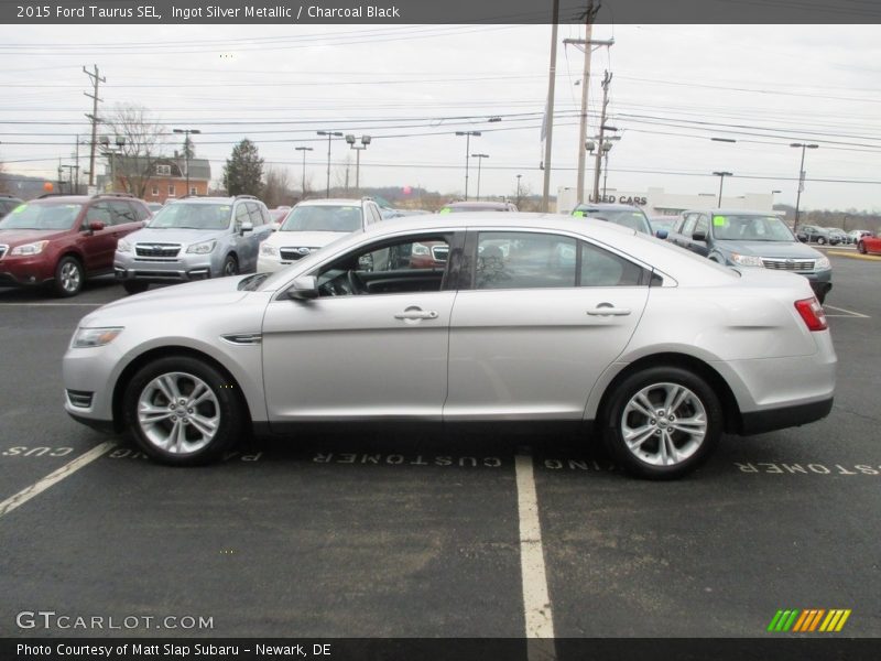 Ingot Silver Metallic / Charcoal Black 2015 Ford Taurus SEL