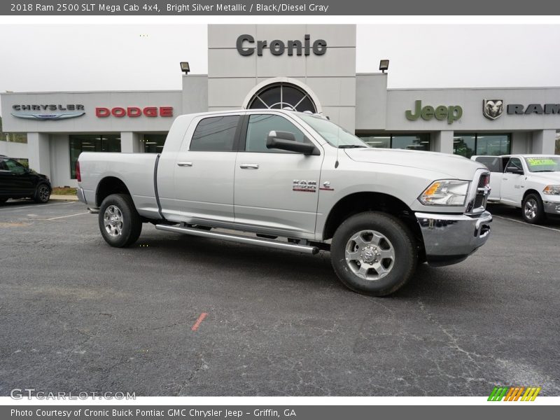 Bright Silver Metallic / Black/Diesel Gray 2018 Ram 2500 SLT Mega Cab 4x4