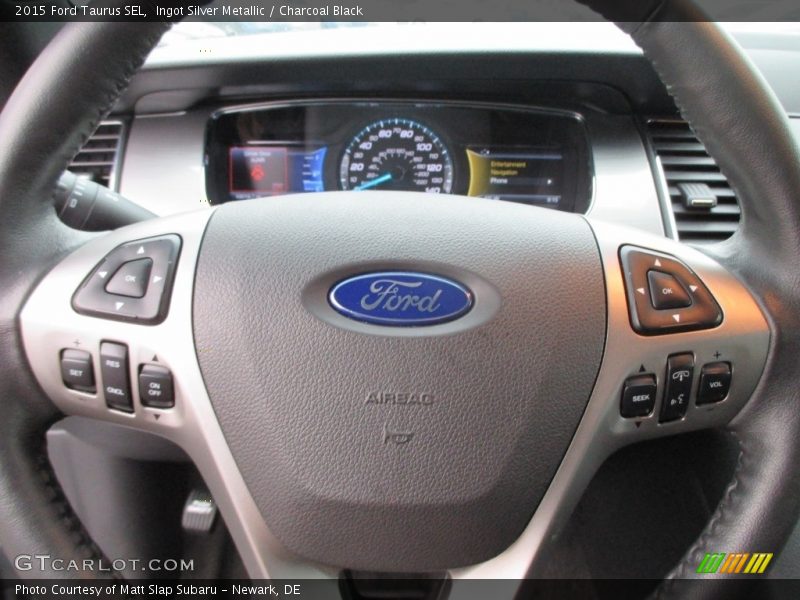 Ingot Silver Metallic / Charcoal Black 2015 Ford Taurus SEL
