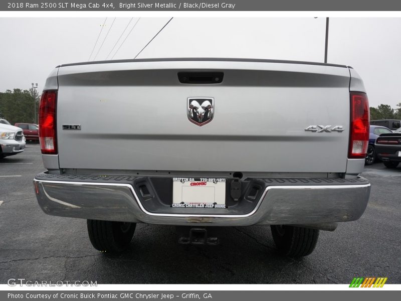 Bright Silver Metallic / Black/Diesel Gray 2018 Ram 2500 SLT Mega Cab 4x4