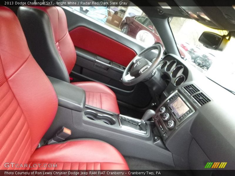 Bright White / Radar Red/Dark Slate Gray 2013 Dodge Challenger SXT