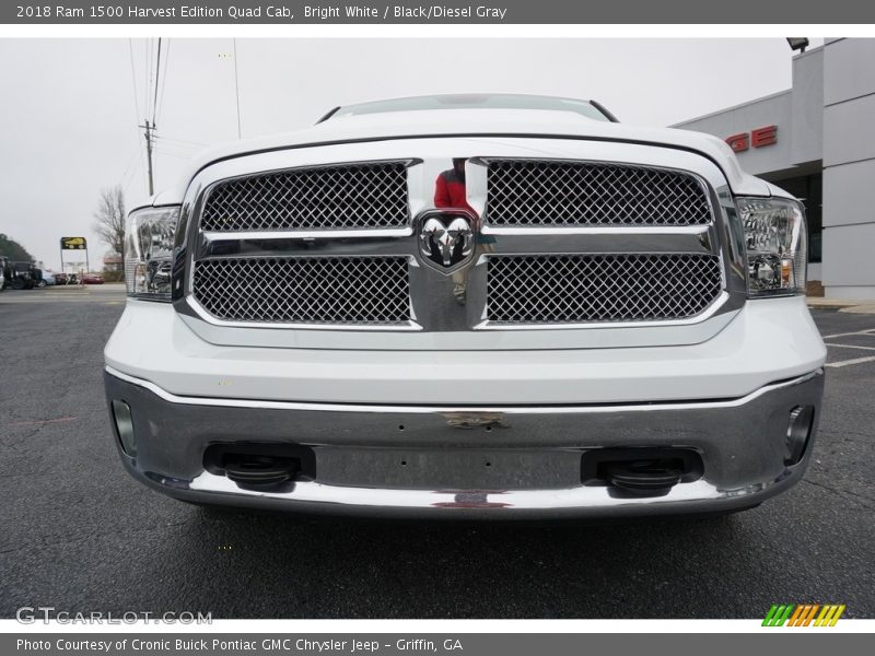 Bright White / Black/Diesel Gray 2018 Ram 1500 Harvest Edition Quad Cab