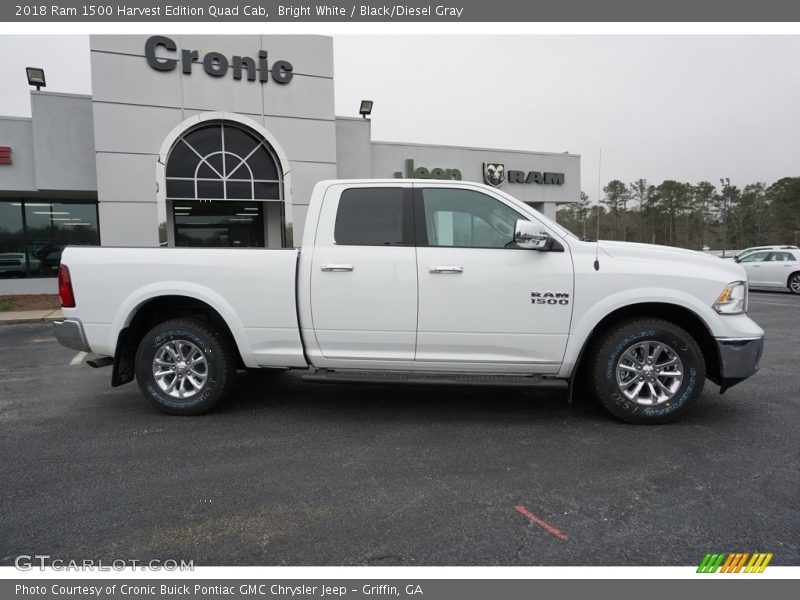 Bright White / Black/Diesel Gray 2018 Ram 1500 Harvest Edition Quad Cab