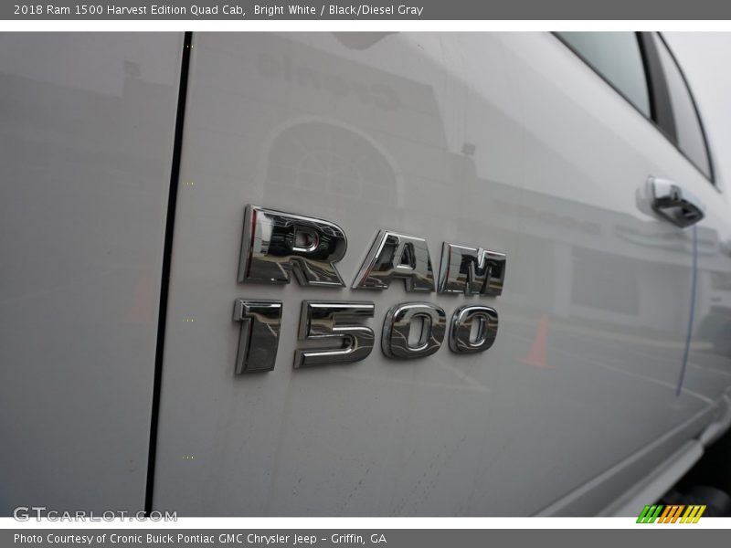 Bright White / Black/Diesel Gray 2018 Ram 1500 Harvest Edition Quad Cab