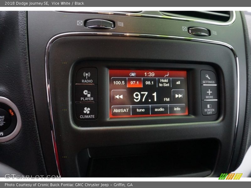 Vice White / Black 2018 Dodge Journey SE