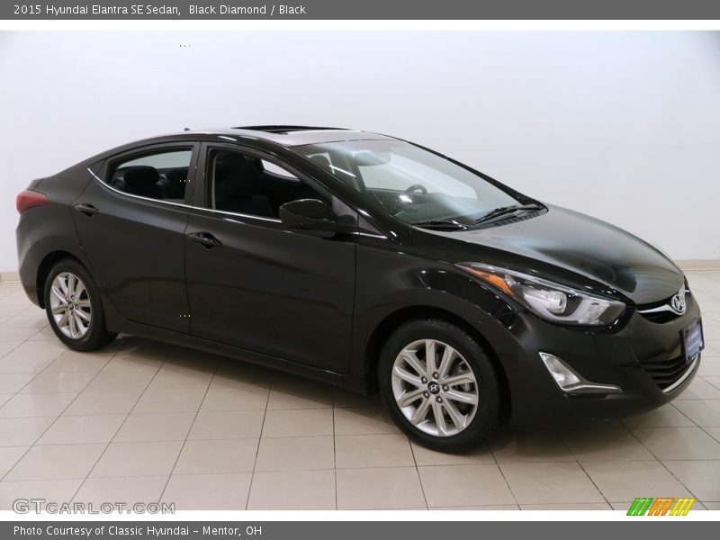 Black Diamond / Black 2015 Hyundai Elantra SE Sedan