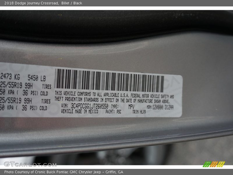 Billet / Black 2018 Dodge Journey Crossroad