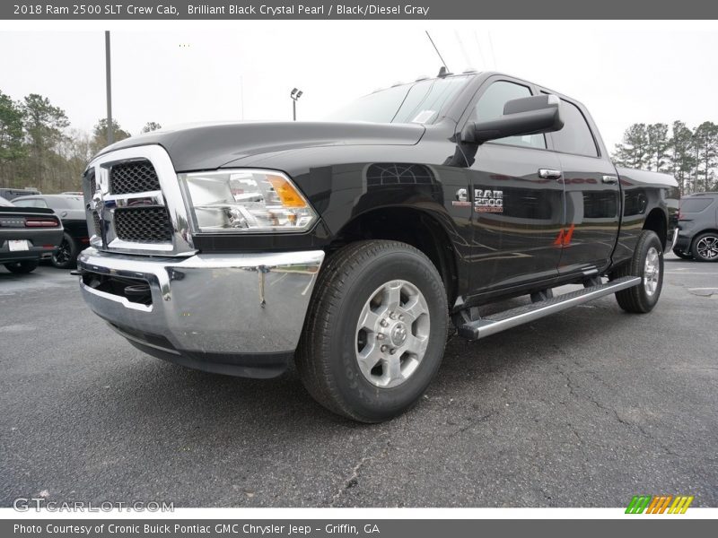 Brilliant Black Crystal Pearl / Black/Diesel Gray 2018 Ram 2500 SLT Crew Cab
