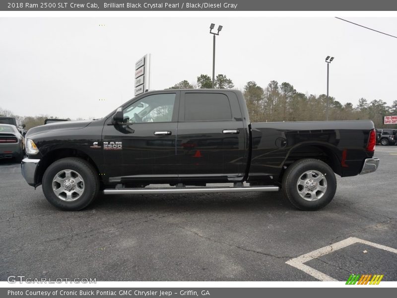 Brilliant Black Crystal Pearl / Black/Diesel Gray 2018 Ram 2500 SLT Crew Cab