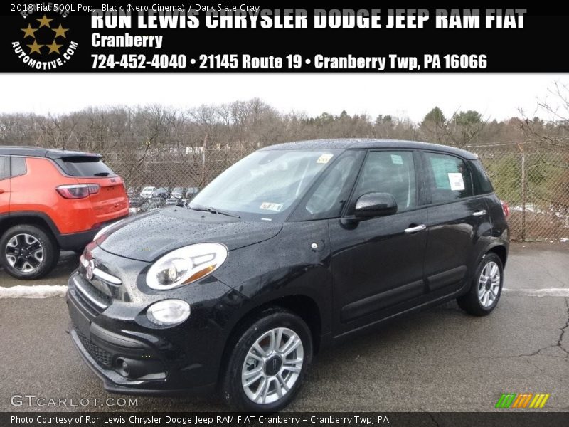 Black (Nero Cinema) / Dark Slate Gray 2018 Fiat 500L Pop