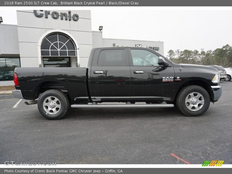 Brilliant Black Crystal Pearl / Black/Diesel Gray 2018 Ram 2500 SLT Crew Cab
