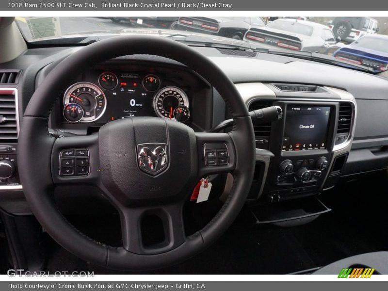 Brilliant Black Crystal Pearl / Black/Diesel Gray 2018 Ram 2500 SLT Crew Cab