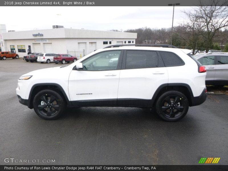 Bright White / Black 2018 Jeep Cherokee Limited 4x4