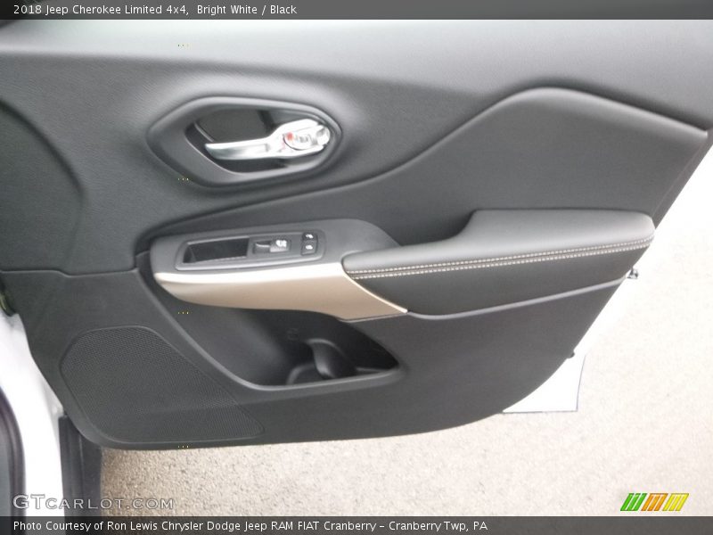Bright White / Black 2018 Jeep Cherokee Limited 4x4