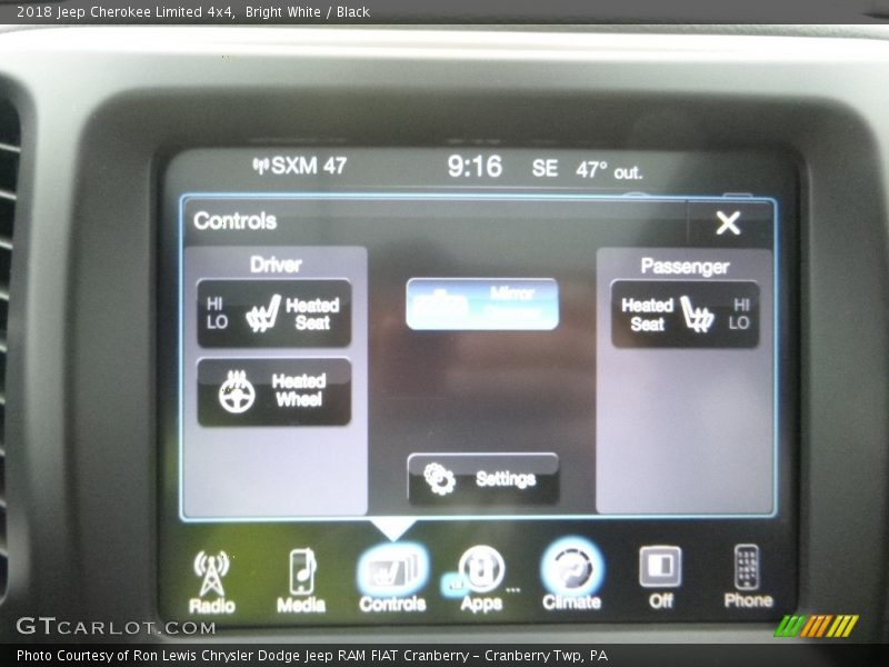 Bright White / Black 2018 Jeep Cherokee Limited 4x4