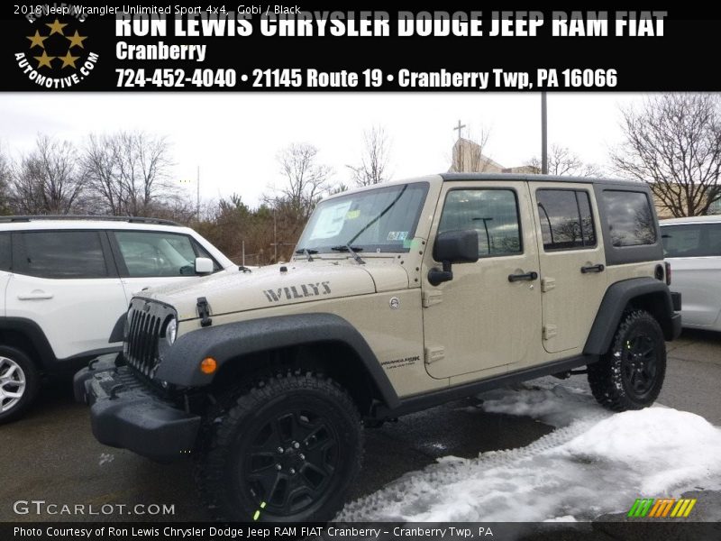 Gobi / Black 2018 Jeep Wrangler Unlimited Sport 4x4