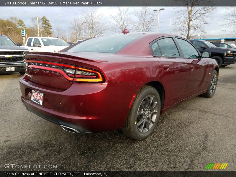 Octane Red Pearl / Black 2018 Dodge Charger GT AWD