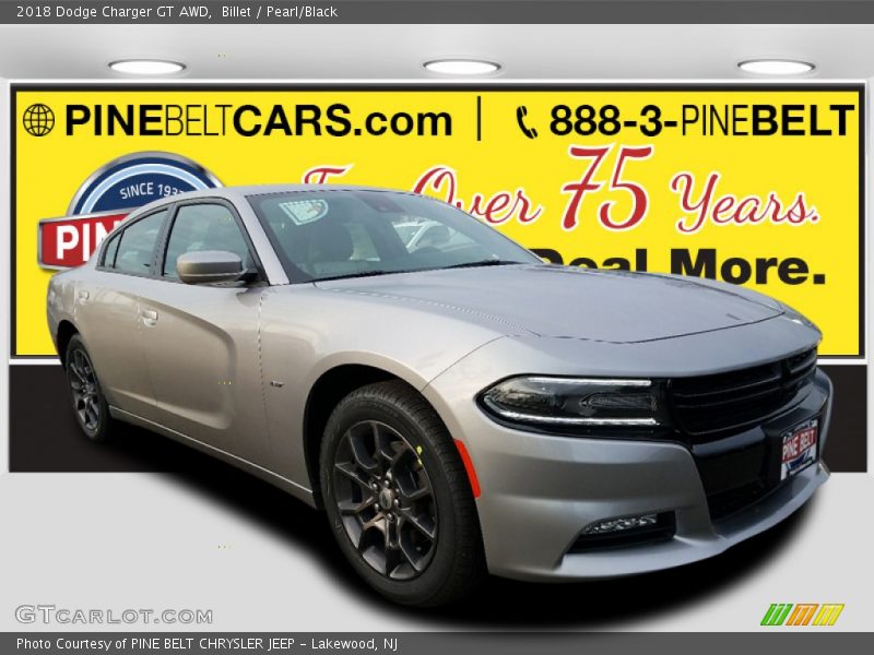 Billet / Pearl/Black 2018 Dodge Charger GT AWD