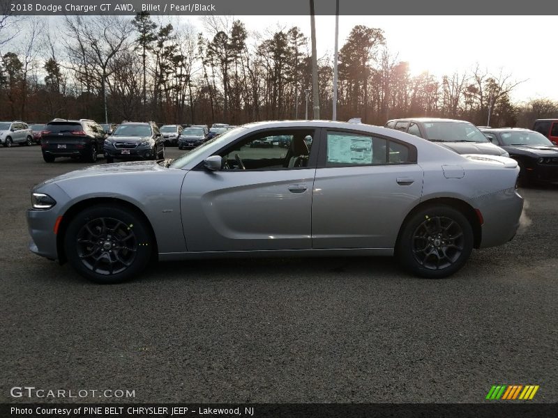 Billet / Pearl/Black 2018 Dodge Charger GT AWD