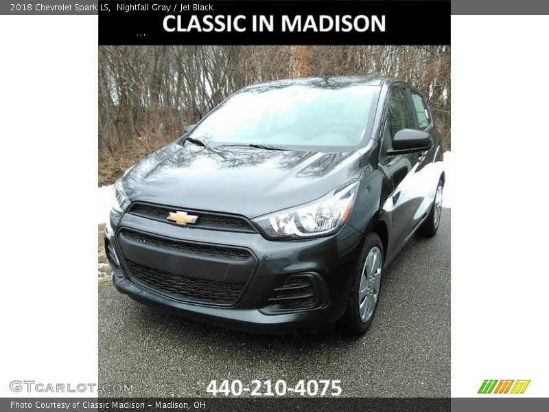 Nightfall Gray / Jet Black 2018 Chevrolet Spark LS