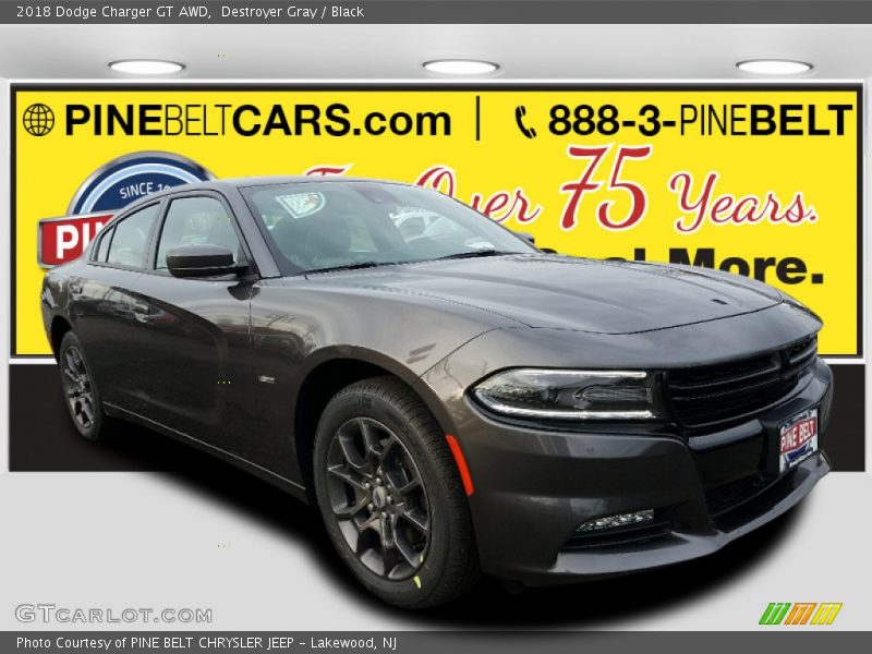 Destroyer Gray / Black 2018 Dodge Charger GT AWD