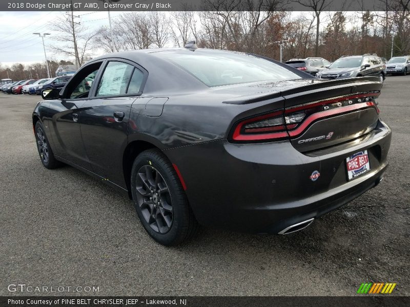 Destroyer Gray / Black 2018 Dodge Charger GT AWD