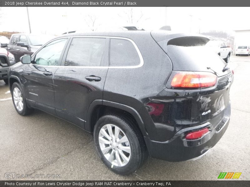 Diamond Black Crystal Pearl / Black 2018 Jeep Cherokee Overland 4x4