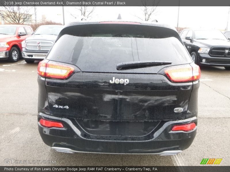 Diamond Black Crystal Pearl / Black 2018 Jeep Cherokee Overland 4x4