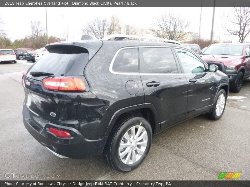 Diamond Black Crystal Pearl / Black 2018 Jeep Cherokee Overland 4x4