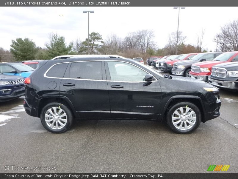 Diamond Black Crystal Pearl / Black 2018 Jeep Cherokee Overland 4x4