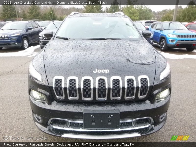 Diamond Black Crystal Pearl / Black 2018 Jeep Cherokee Overland 4x4