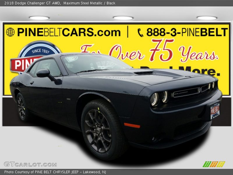 Maximum Steel Metallic / Black 2018 Dodge Challenger GT AWD