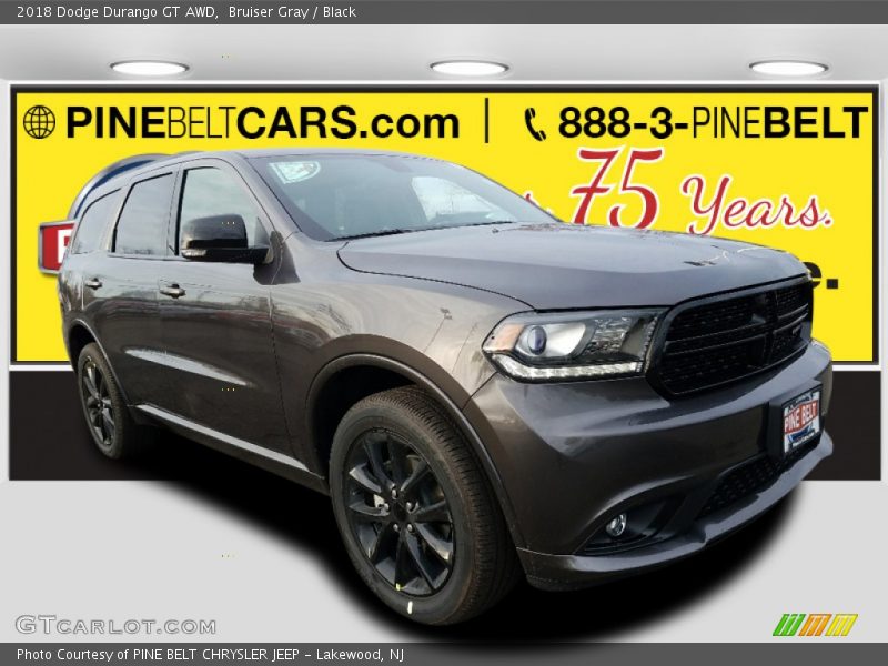 Bruiser Gray / Black 2018 Dodge Durango GT AWD