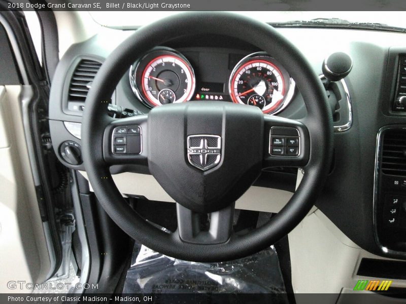 Billet / Black/Light Graystone 2018 Dodge Grand Caravan SE