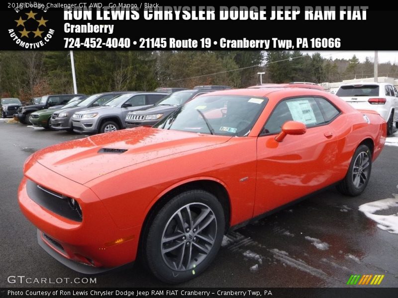 Go Mango / Black 2018 Dodge Challenger GT AWD