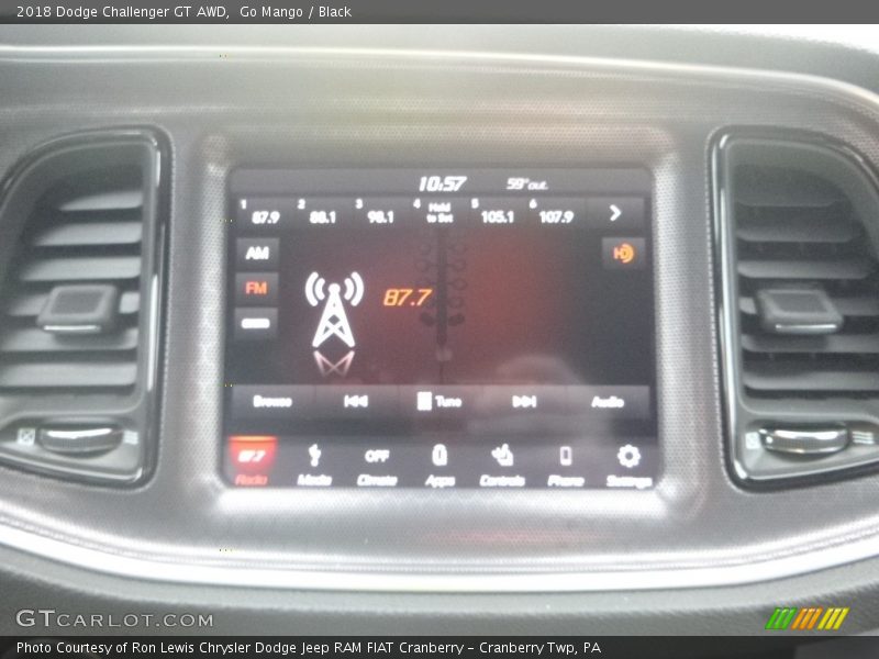 Go Mango / Black 2018 Dodge Challenger GT AWD