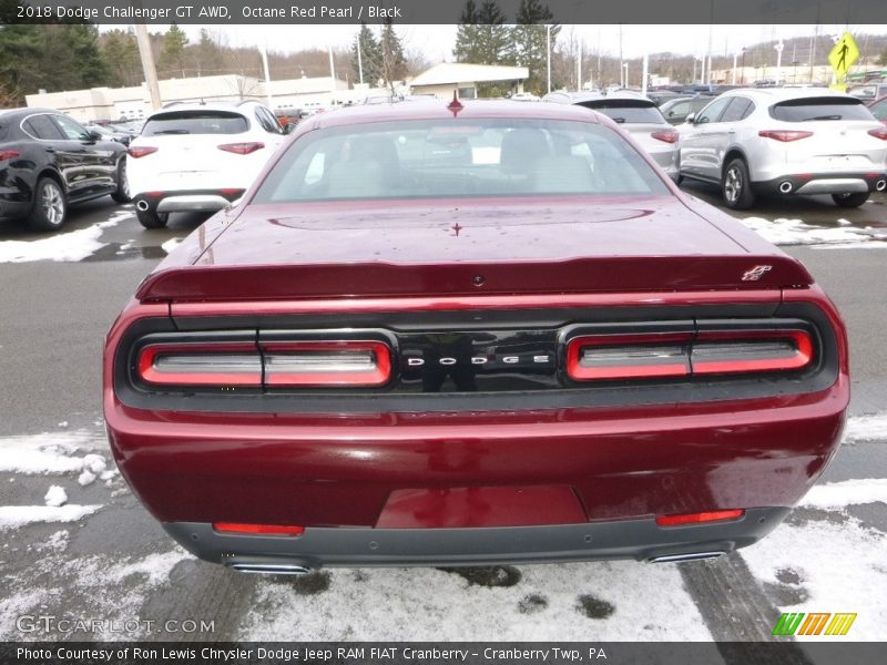 Octane Red Pearl / Black 2018 Dodge Challenger GT AWD