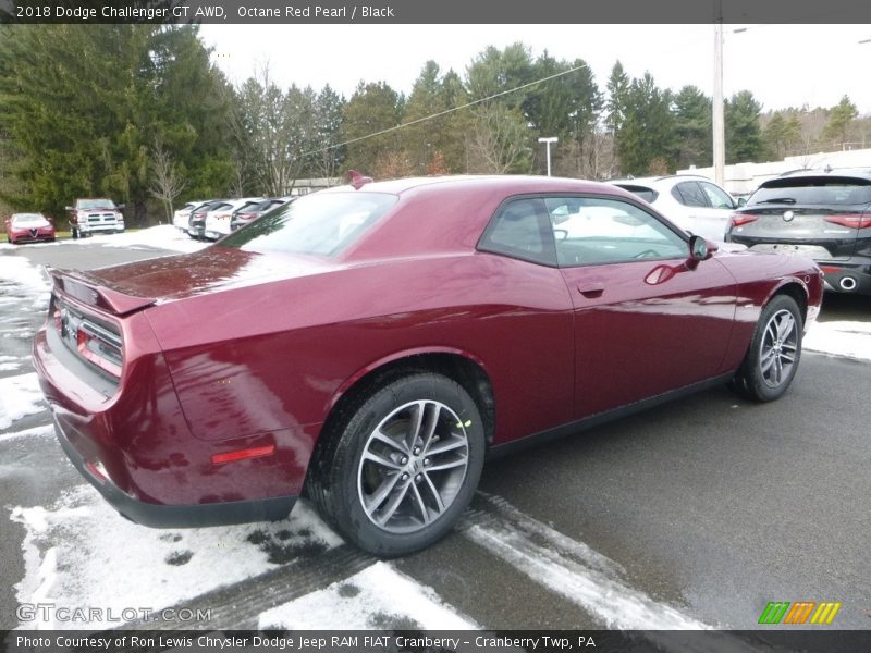 Octane Red Pearl / Black 2018 Dodge Challenger GT AWD