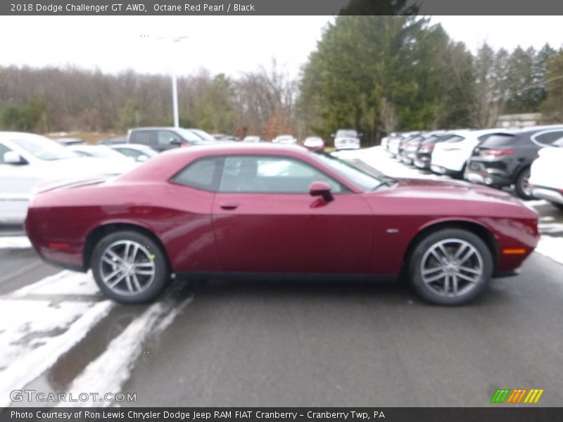 Octane Red Pearl / Black 2018 Dodge Challenger GT AWD