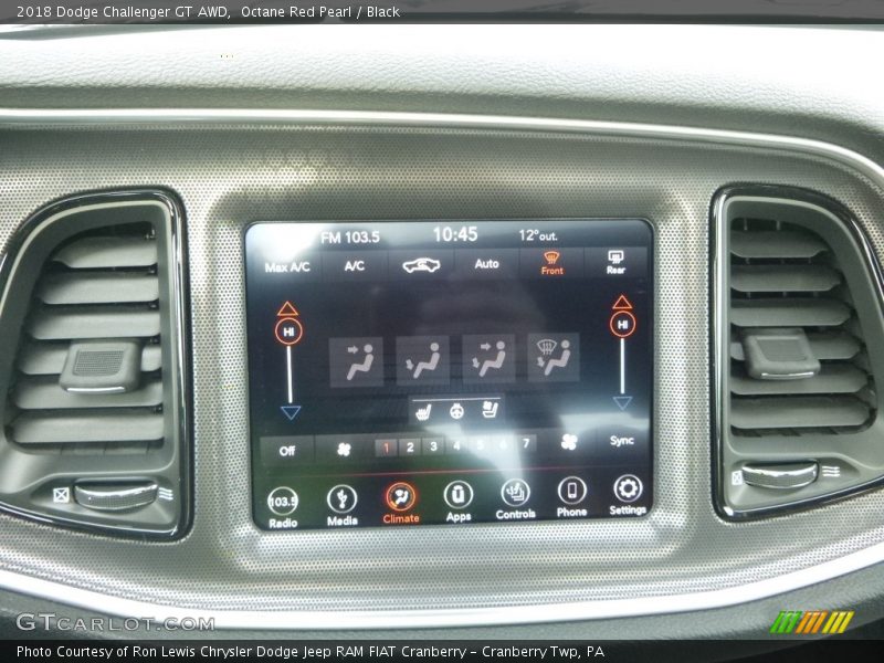 Octane Red Pearl / Black 2018 Dodge Challenger GT AWD