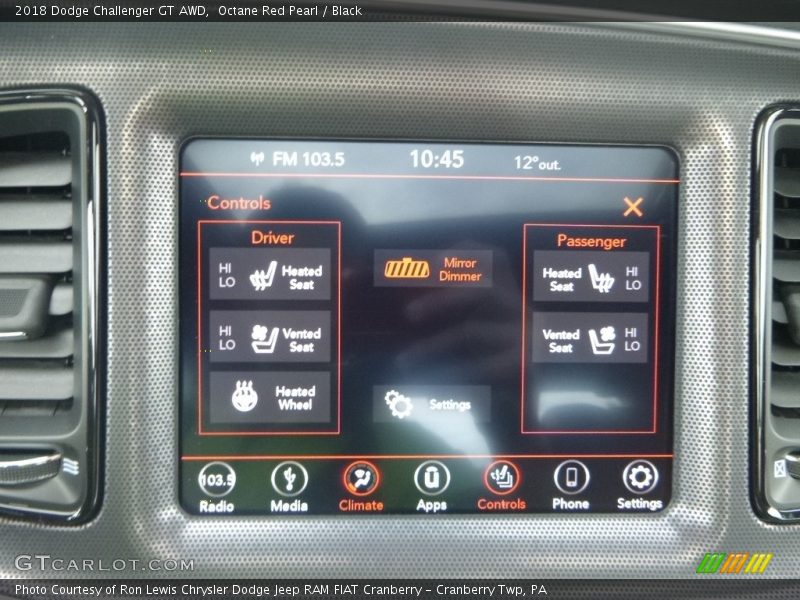 Octane Red Pearl / Black 2018 Dodge Challenger GT AWD