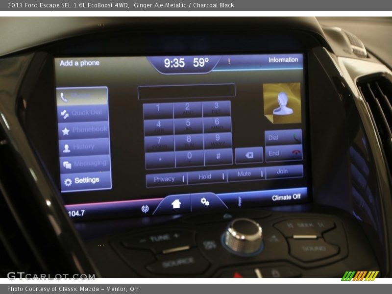 Ginger Ale Metallic / Charcoal Black 2013 Ford Escape SEL 1.6L EcoBoost 4WD