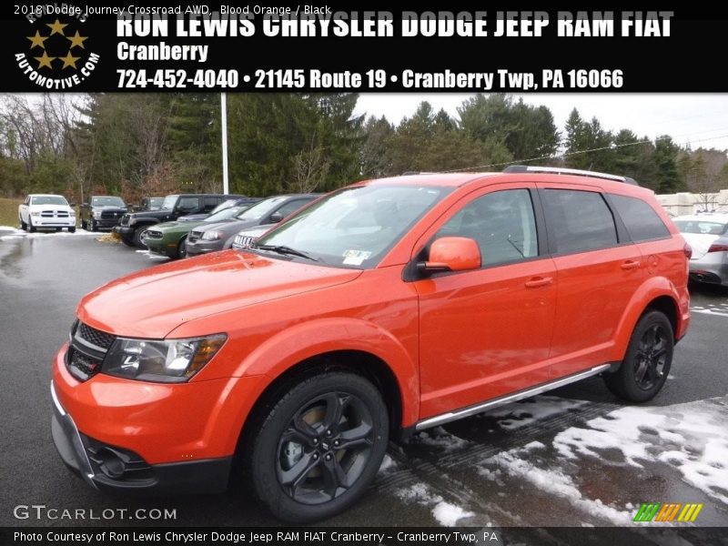 Blood Orange / Black 2018 Dodge Journey Crossroad AWD
